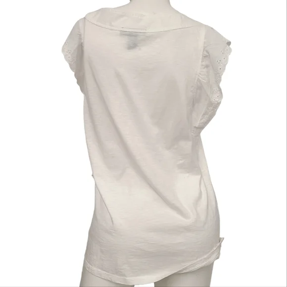 New with Tags Style & Co White Boho Top size Medium - Picture 4 of 8